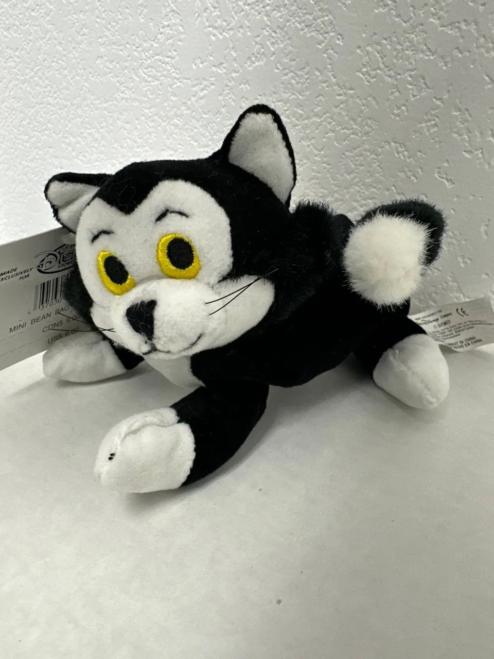 Vintage Disney Store Figaro Mini Bean Bag Plush - Pinocchio / Minnie Mouse Cat